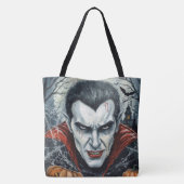 Halloween, Dorstige Vampier, Pompoenveld  Tote Bag (Achterkant)