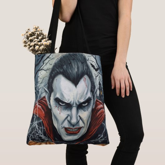 Halloween, Dorstige Vampier, Pompoenveld  Tote Bag (Dichtbij)