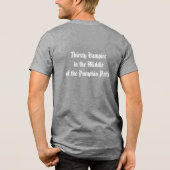Halloween, Dorstige Vampier, Pompoenveld  Tri-Blend Shirt (Achterkant)