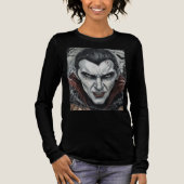 Halloween, Dorstige Vampier , Pompoenveld  Tri-Blend Shirt (Voorkant)