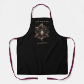 Halloween Douane Schort Goud Gotisch Embleem (Voorkant)
