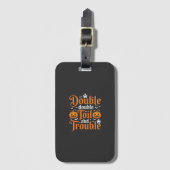 Halloween Double Double Toil and Trouble_1 Bagagelabel (Voorkant (verticaal))