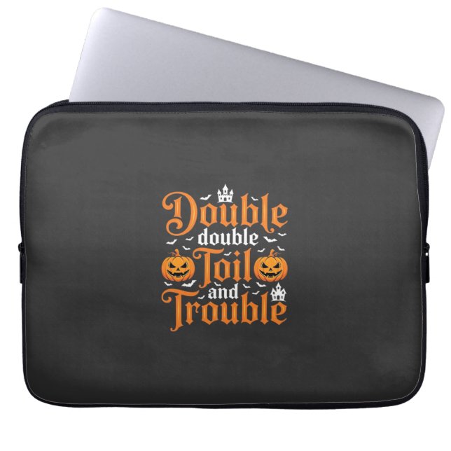 Halloween Double Double Toil and Trouble_1 Laptop Sleeve (Voorkant)