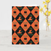 Halloween Double, Double, Toil en Trouble Kaart (Gele Bloem)