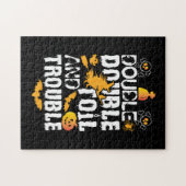 Halloween Double Oil And Trouble Birthday Legpuzzel (Horizontaal)