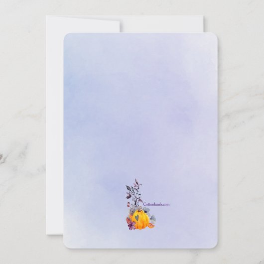 Halloween Douche Uitnodiging (Achterkant)