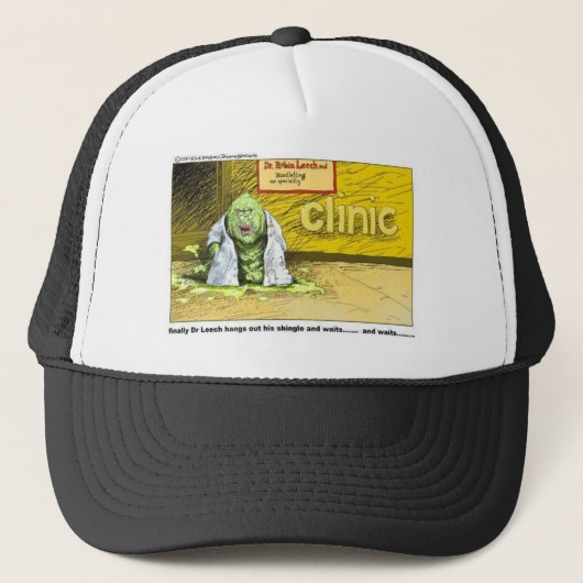 Halloween : Dr Leech Heeft Geen Klanten Grappige C Trucker Pet (Voorkant)