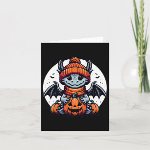Halloween Draak Pompoen  Kaart