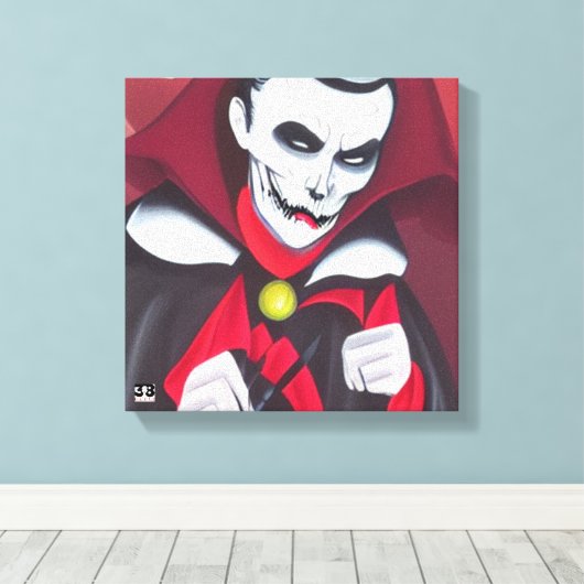 Halloween Dracula Canvas Afdruk (Insitu (Houten vloer))