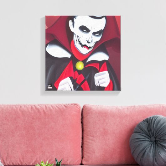 Halloween Dracula Canvas Afdruk (Insitu (Woonkamer))