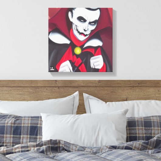 Halloween Dracula Canvas Afdruk (Insitu (Slaapkamer))