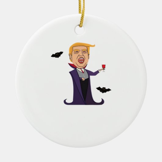 Halloween Dracula Grappig Keramisch Ornament (Voorkant)