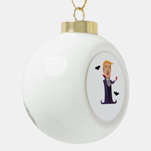 Halloween Dracula Grappig Keramische Bal Ornament (Links)