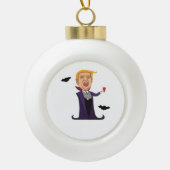 Halloween Dracula Grappig Keramische Bal Ornament (Voorkant)