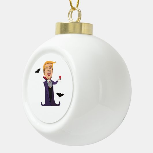 Halloween Dracula Grappig Keramische Bal Ornament (Rechts)