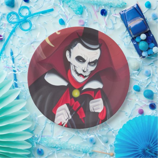 Halloween Dracula Papieren Bordje (Feest)