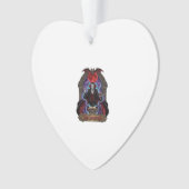 Halloween Dracula Rode Maan Vleermuizen Schedel_1 Ornament (voorkant)