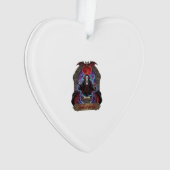 Halloween Dracula Rode Maan Vleermuizen Schedel_1 Ornament (voorkant)