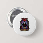 Halloween Dracula Rode Maan Vleermuizen Schedel_1 Ronde Button 5,7 Cm (Voorkant /achterkant)