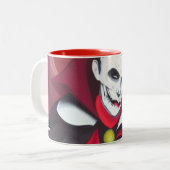 Halloween Dracula Tweekleurige Koffiemok (Voorkant links)