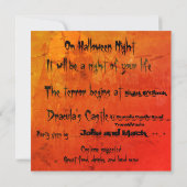 Halloween Dracula's Castle Cloak Kandelaar Glow Kaart (Achterkant)