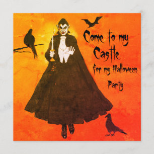 Halloween Dracula's Kasteel Cape Kandelaar Gloeie Kaart