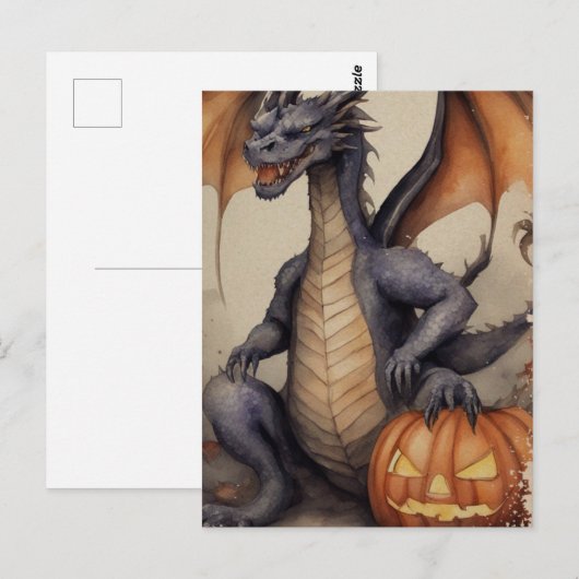 Halloween Dragon Briefkaart (Voorkant / Achterkant)