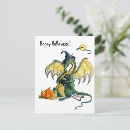 Halloween Dragon briefkaart (Staand voorkant)