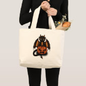 Halloween Dragon Grote Tote Bag (Voorkant (product))