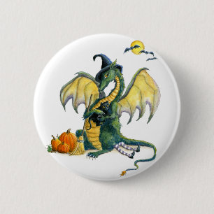 Halloween Dragon pin Ronde Button 5,7 Cm