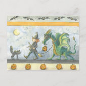 Halloween Dragon van de kleine getuige (briefkaart Briefkaart (Voorkant)