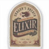 Halloween Draken Adem Elixir Magic Potion Sticker (Voorkant)