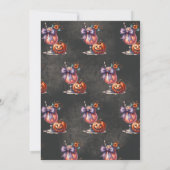 Halloween Drank Pompoen Bruidsdouche Kaart (Achterkant)