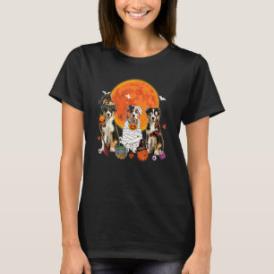 Halloween Drie Australische Herdershonden Heks Sca T-shirt
