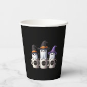 Halloween - Drie schattige boo-jee geest Papieren Bekers (Achterkant)