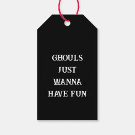 Halloween Drie Schattige Vrolijke Geesten Zwart Wi Cadeaulabel