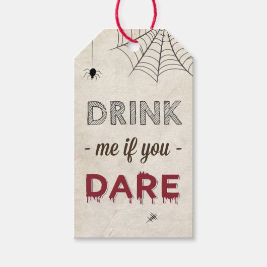 Halloween Drink Als u Kind Adult Party Favor Cadeaulabel (Voorkant)