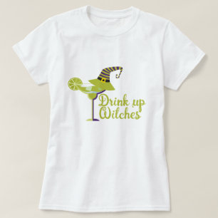 Halloween Drink de Humor van heksen op T-shirt
