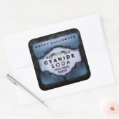 Halloween Drink Label - Eerie Blue Groot Vierkant (Envelop)