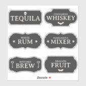  Halloween Drink Labels (Vel)