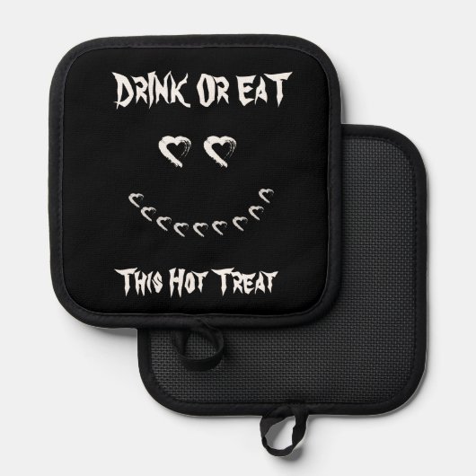 Halloween Drink of Eat Pot Holder Pannenlap (Voorkant / Achterkant)