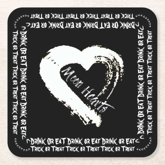 Halloween Drink of Eet Papier Onderzetter (Voorkant)