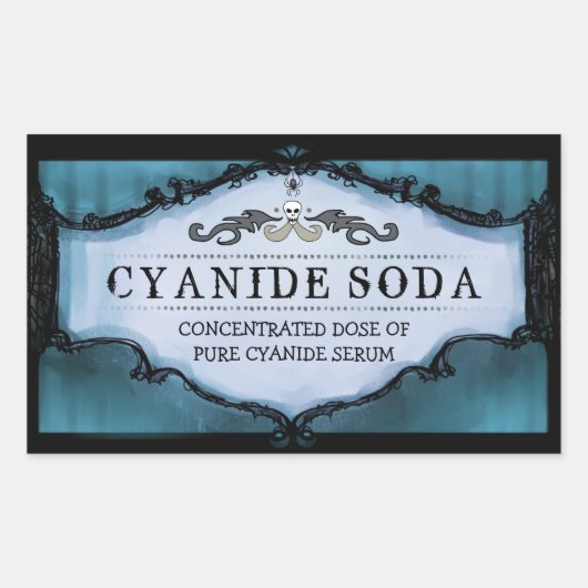 Halloween Drink of Treat Labels Groot - Scary Blue (Voorkant)