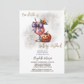 Halloween Drink Pumpkin Vrijgezellenfeest Kaart (Staand voorkant)