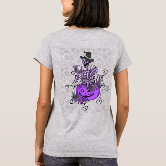 Halloween Drink Skeleton T-shirt (Achterkant)