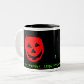 Halloween Drink Tweekleurige Koffiemok (Voorkant links)