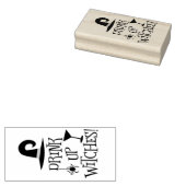 Halloween Drink up heksen uitnodiging of Kaart Rubberstempel (Gestempeld)