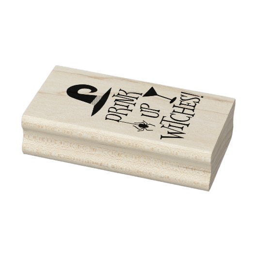 Halloween Drink up heksen uitnodiging of Kaart Rubberstempel (Stempel)