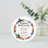 Halloween Drinken Snoepjes en behandelingen Hallow Kaart (Staand voorkant)