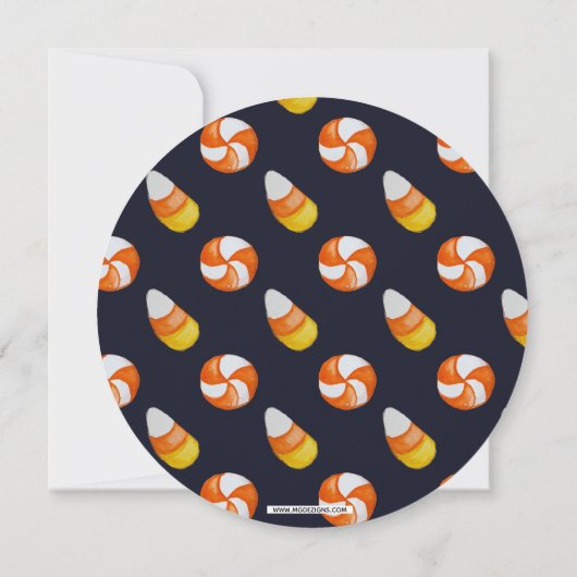 Halloween Drinken Snoepjes en behandelingen Hallow Kaart (Achterkant)